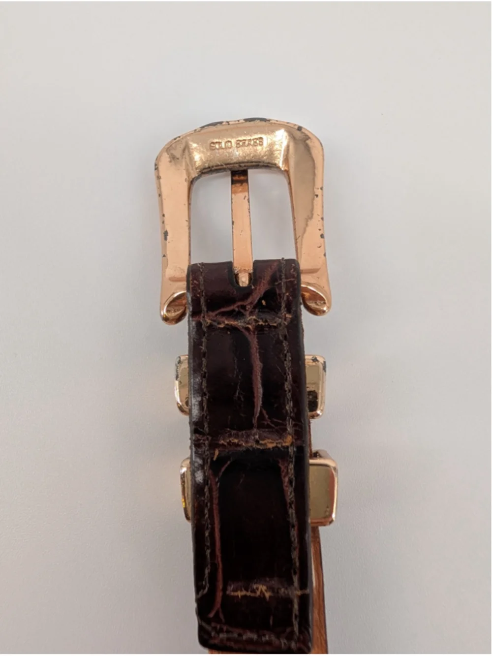 Martin Dingman 36 Brown Alligator Grain Italian Calfskin Belt USA 01608
